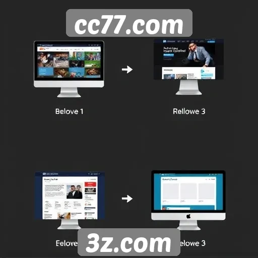 Evolução do design de interface do cc77.com